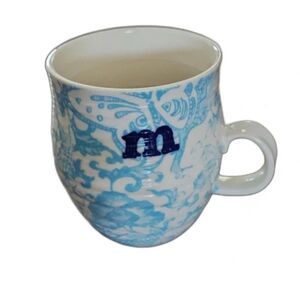Anthropologie Homegrown Light Blue Initial "M" Monogram Mug